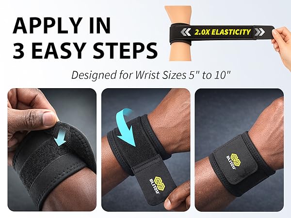 wrist strap brace compression wrap stabilizer men women arthritis tennis left right hand band