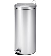 Honey Can Do 30L Round SS Step Can w Bucket TRS-09274 Silver