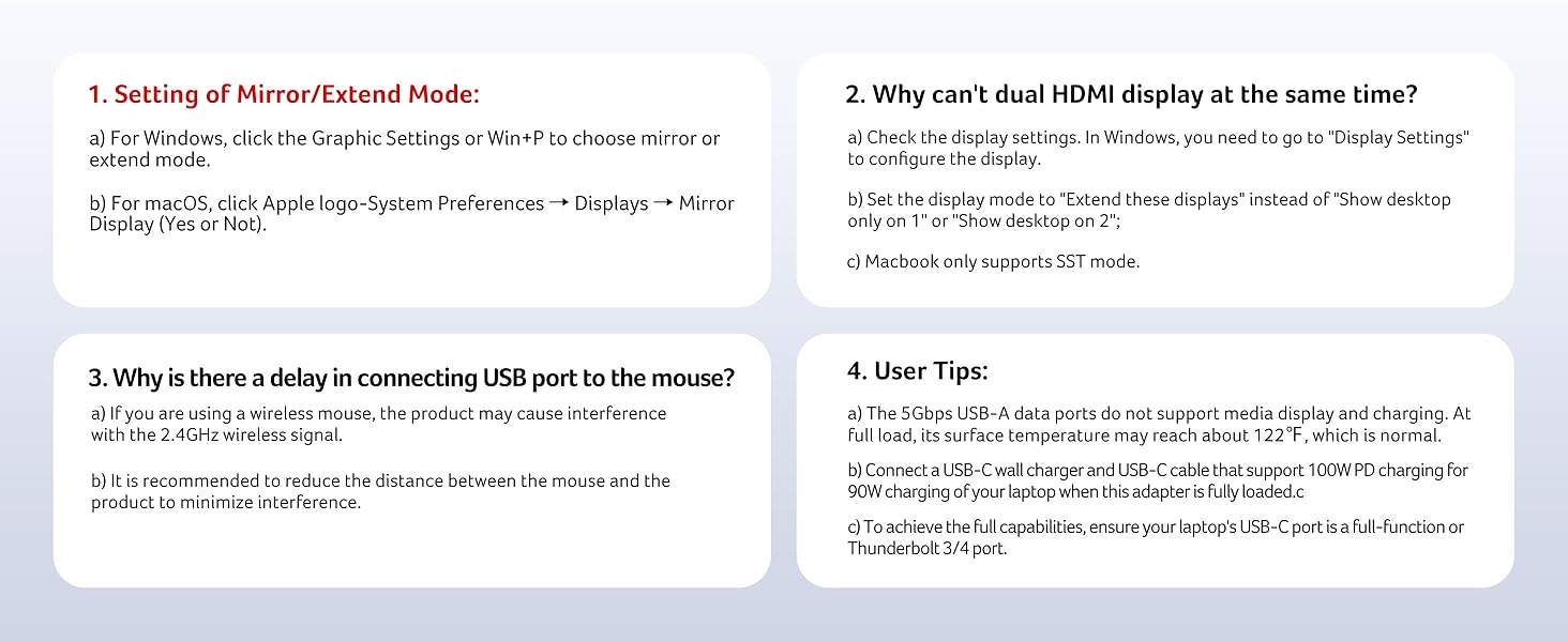 usb c to dual hdmi adapter
