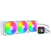 MONTECH HyperFlow Digital 360 CPU Liquid Cooler, 360mm AIO with 3100RPM Pump, 3×120mm E28 ARGB Fa...