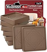 Furniture Coasters,8 Pcs 3” Furniture Caster Cups - Non Slip Furniture Pads Hardwoods Floors - No...