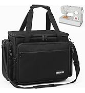 ITHWIU Sewing Machine Carrying Case with Multiple Storage Pockets for Accessories, Universal Tote...
