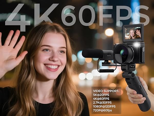 5k digital camera for teens video camera