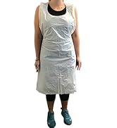 KingSeal Disposable Poly Embossed Aprons, 28 by 46 inches, 1.75 Mil Thickness - 1 Box of 50 Indiv...