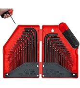AMM 31 PCS Hex Key Allen Wrench Set, SAE and Metric Allen Key Set MM(0.7mm-10mm) SAE(0.028"-3/8),...