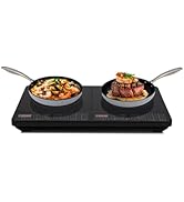 Nuwave Double Cooktop Induction Countertop Burner, Portable, 900 &amp; 1800W, 100°F to 575°F, Large 8...