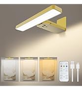 MIOBLUE Rechargeable Picture Light with Remote, Wireless Battery Wall Light for Paintings, 3 Colo...