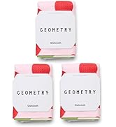 GEOMETRY Dishcloth – Spring &amp; Summer Collection – Quick-Dry, Ultra-Absorbent, Reusable Microfiber...
