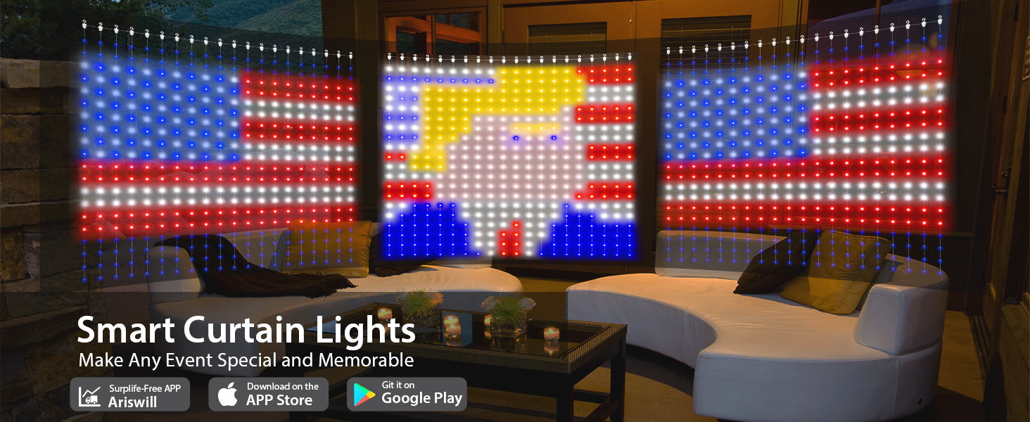 smart curtain lights