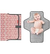 Babebay Waterproof Portable Diaper Changing Pad, Foldable Travel Changing Mat for Baby Girl Boy, ...