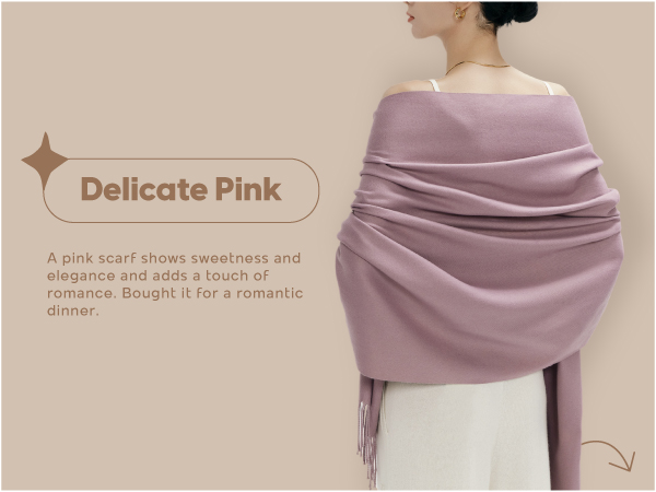Elegant Pink Shawl