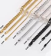 XIANNVXI Cuban Link Chain for Men Women 18k Real Gold Plated Mens Link Chain Necklace Silver Gold...