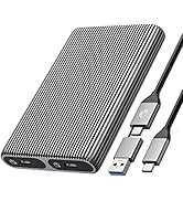 ORICO Dual M.2 NVMe SATA SSD Enclosure, USB C to M2 Adapter for M Key PCIe & B+M Key 2230/2242/22...