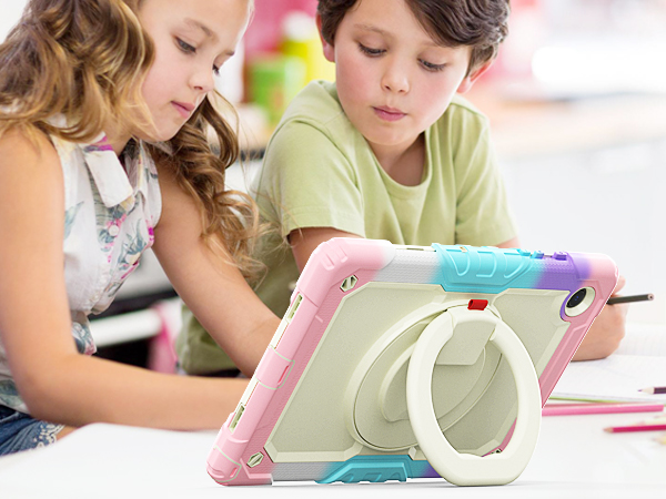 iPad 9th 8th 7th 10.2 inch Case with 360 rotatable stand 180 folding handle