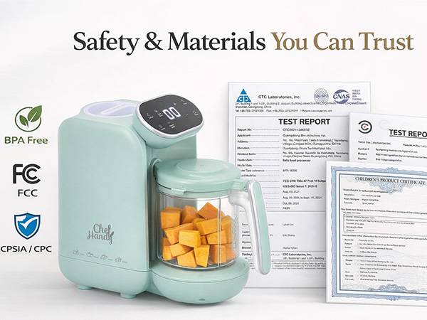 Safety baby food maker