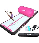 AWSUM 10ft /13ft Gymnastics Mat with Air Roller Tumbling Barrel Back Somersault Backbend Trainer ...
