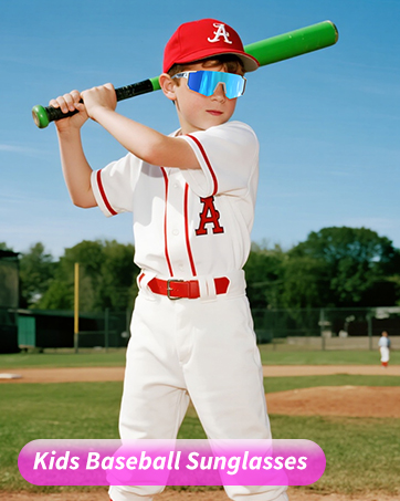 3 Pack Kids Sunglasses Youth Baseball Softball Sunglasses for Girls Boys