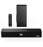 LARKSOUND 2.1 Soundbar with Subwoofer, 16" Sound Bar for TV with HDMI/Optical/AUX/Bluetooth/USB C...