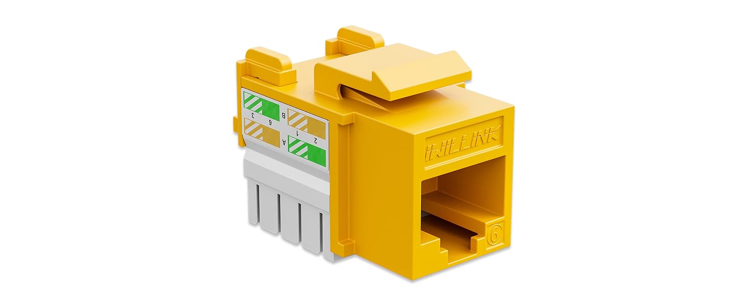 Iwillink Yellow RJ45 CAT6 keystone Jack