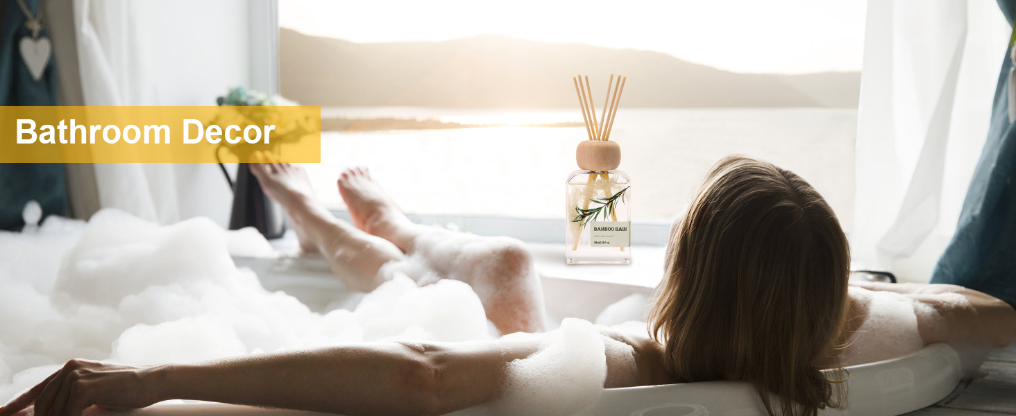 spa inspired reed diffuser with sticks