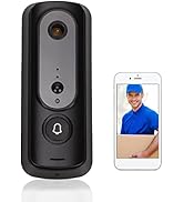 Video Doorbell,WiFi Video Doorbell Smart Camera Wireless Doorbell Camera for Tuya APP Function Wi...