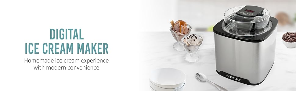digital ice cream maker - homemade ice cream experience with modern convenience