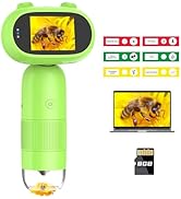 Hayve Handheld Digital Microscope for Kids 1000X,16MP Portable Pocket Microscope with 2inch IPS S...