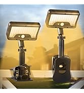 Clip on Solar Lights Outdoor with Motion Sensor, 360°Rotatable &amp; Vertically Adjustable Solar Fenc...