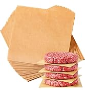 300Pcs 6 x 6 Inch Hamburger Patty Paper, Heavy Duty Non-Stick Unbleached Parchment Paper Squares ...
