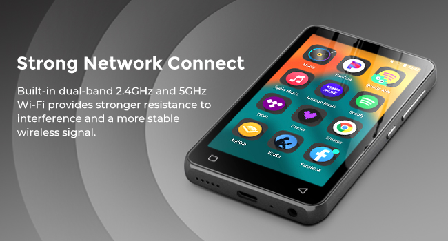 mp3 player with bluetooth and wifi