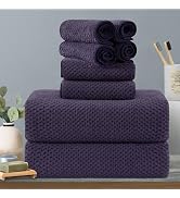 8-Piece Purplr Bath Towels Set,2 Oversized Large Bath Towels Sheet,2 Hand Towels and 4 Washcloths...