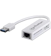 Manhattan USB to Ethernet Adapter - 10 / 100 Mbps Fast Ethernet LAN Network - Support Windows 10/...