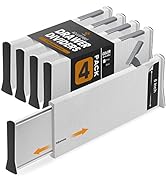 RAPTUROUS Deep Drawer Divider - 6 Inches High, Expands from 13.5-22 Inch, Adjustable Tall Divider...