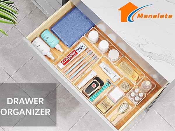 clear plastic drawer organizer