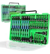 41-Piece Magnetic Nut Driver Set for Impact Drill Metric &amp; SAE, Impact Socket Adapter, 2-IN-1 Rat...