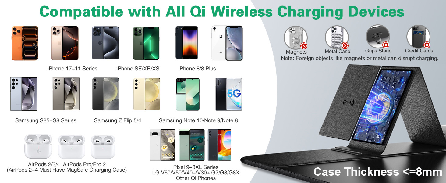 wireless charging mouse pad
