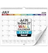 Dunwell Wall Calendar 2026-2027, 15" x 12", Jul. 2026 to Dec. 2027, 18 Months Monthly Planner wit...