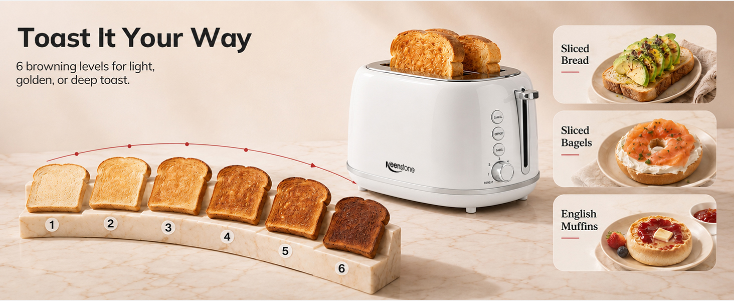 Toaster 2 Slice wide Slot