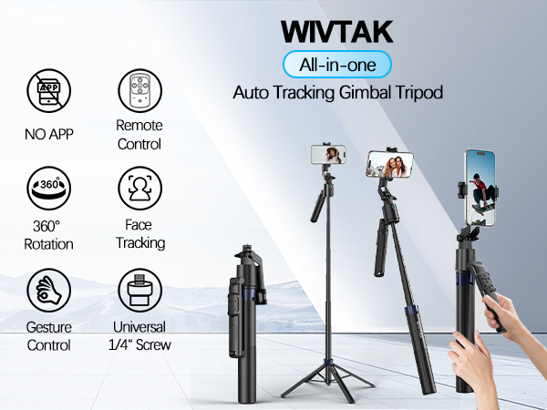 Auto Face Tracking Gimbal Tripod
