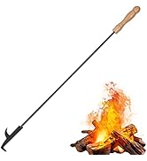 Uten 32 Inch Fire Pit Poker Stick, fire Poker for fire Pit, Black Solid Steel, Wood Stove, Log Gr...