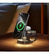 3 in 1 Charging Station with Night Light, 4 in 1 Wireless Charger for Apple | 15W MagSafe magneti...