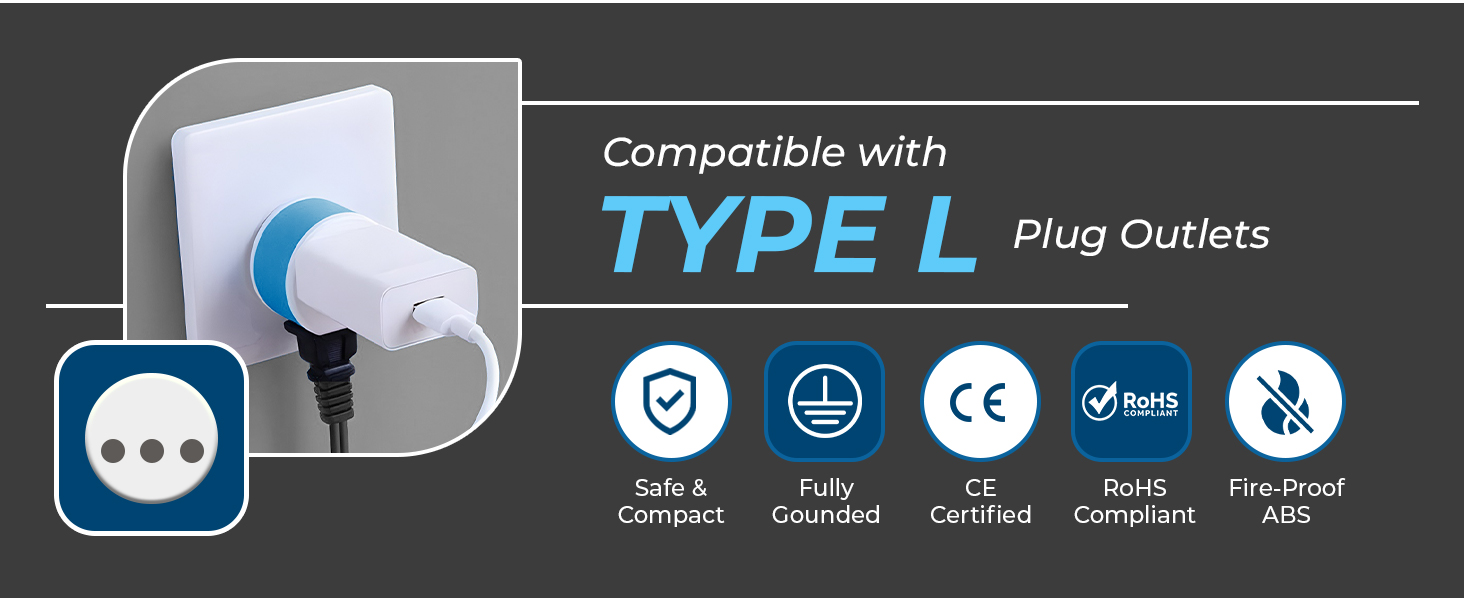us to italy power adapter