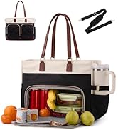 LOVEVOOK Laptop Lunch Bag Combo for Women, 15.6" Laptop Tote with Insulated Lunch Compartment &amp; C...