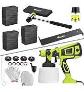 JiGiU 700W Paint Sprayer 1400ml Electric Paint Gun HVLP Spray Gun with Laminate Flooring Installa...