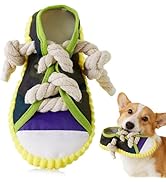 Whiskopia Dog Chew Toys Funny Shoe Squeaky Toy for Puppy Teething Toys to Keep Them Busy Outdoor ...