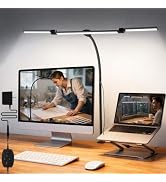 LED Desk Lamp for Office Home, 3 Light Bar Adjustable Desk Light with Clamp | Architect Table Lam...