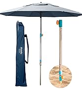 handy beach umbrella and anchor system, windproof umbrella, easy to setup umbrella