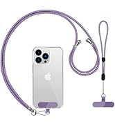 CACOE Phone Lanyard 2 Pcs-1 Pcs Adjustable Neck Strap, 1 Pcs Wrist Strap, 2 Pads, Universal Cross...