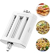 3 in 1 Pasta Maker Machine for KitchenAid Includes Spaghetti Cutter, Pasta Roller and Fettuccine ...