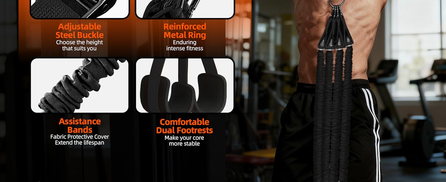 4 PCS 75Lb resistance bands